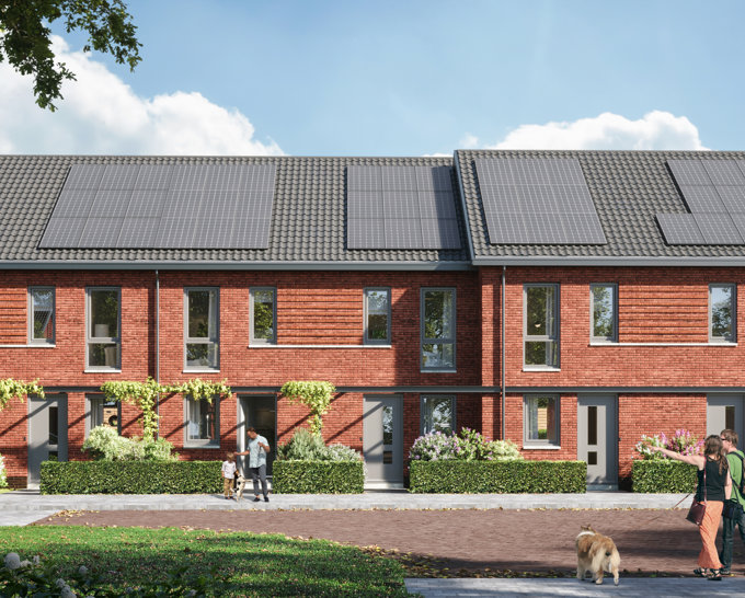 6 eengezinswoningen van 96 m² 